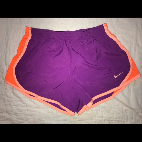 Purple And Orange Nike Dry Fit Shorts 